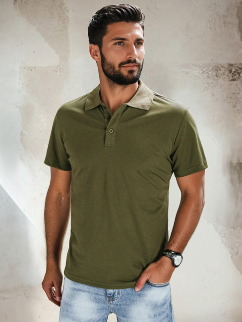 Koszulka polo męska zielona Dstreet PX0511
