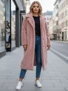 Płaszcz zimowy damski teddy futrzany długi różowy Dstreet NY0751z