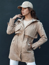 Kurtka przejściowa damska parka FASHLOVE beżowa Dstreet TY4407
