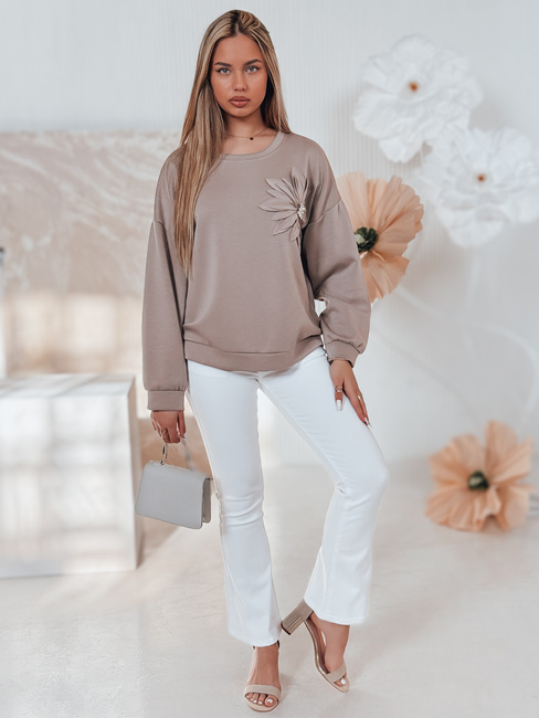 Bluza damska masełko oversize FLORINE mokka Dstreet RY2765