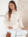 Sweter damski SLITARIA ecru Dstreet MY2408