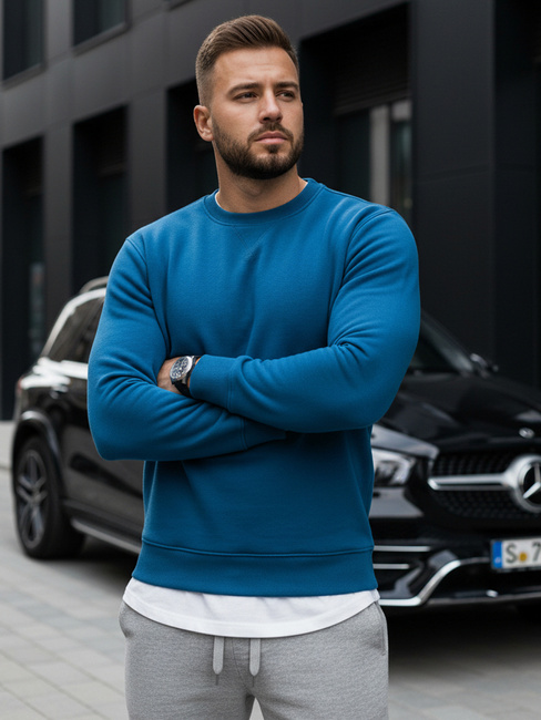 Bluza męska gładka ciemnoniebieska Dstreet BX5058