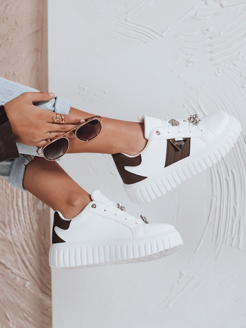Sneakersy damskie na platformie białe Dstreet ZY1058