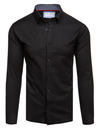 Koszula męska SLIM FIT elegancka gładka czarna Dstreet DX2596