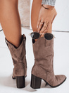 Kowbojki damskie zamszowe brązowe Dstreet ZY1194