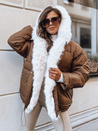 Kurtka zimowa damska oversize BRILLIANCE brązowa Dstreet TY3910