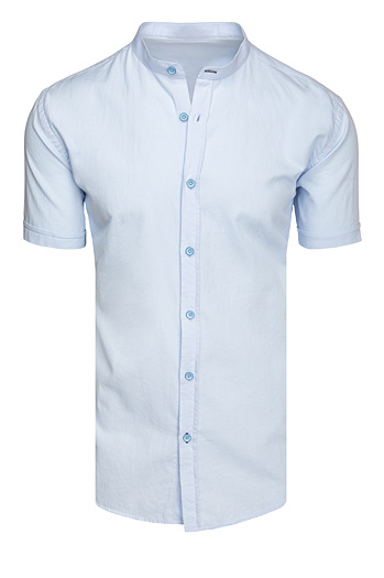 Koszula męska z krótkim rękawem błękitna Dstreet KX1062