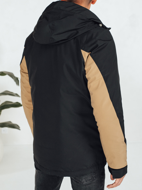 Kurtka męska zimowa z kapturem kamelowa Dstreet TX5041