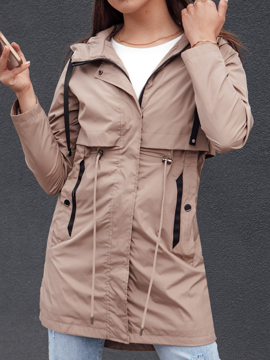 Kurtka damska parka GLAMJACKET beżowa Dstreet TY4383