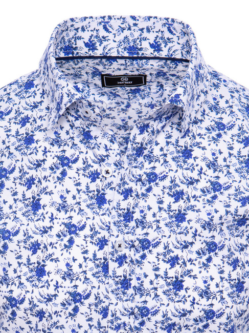 Koszula męska z krótkim rękawem biała Dstreet KX1012