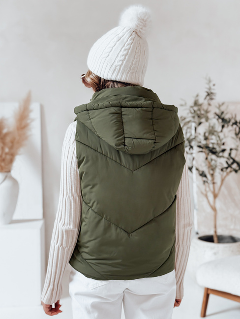 Kamizelka damska pikowana LIKEHUGS zielona Dstreet TY4977