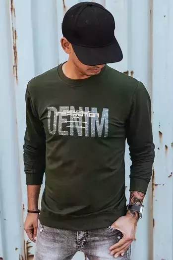 Bluza męska z nadrukiem khaki Dstreet BX5358