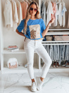 T-shirt damski CENTIA niebieski Dstreet RY2613