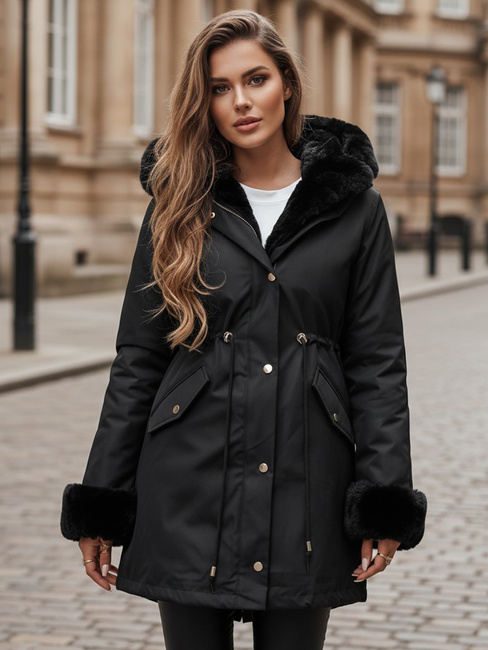 Kurtka zimowa damska parka ARCTIC czarna Dstreet TY3986