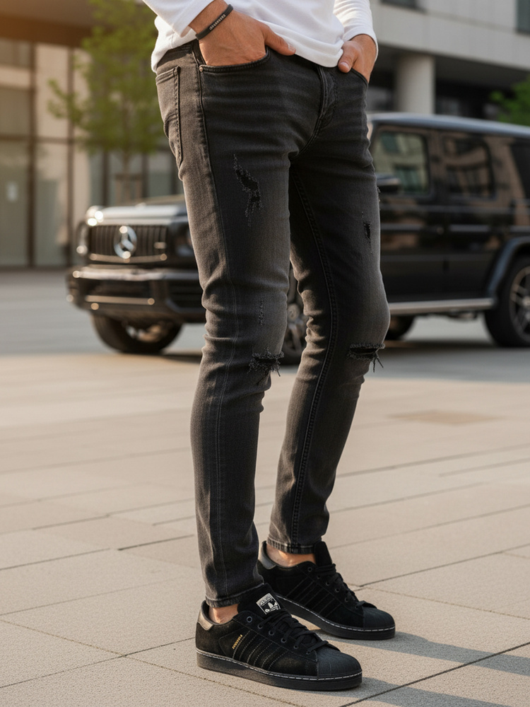 Senzačné čierne pánske džínsy