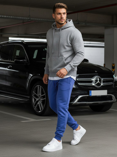 Spodnie męskie dresowe niebieskie Dstreet UX2710