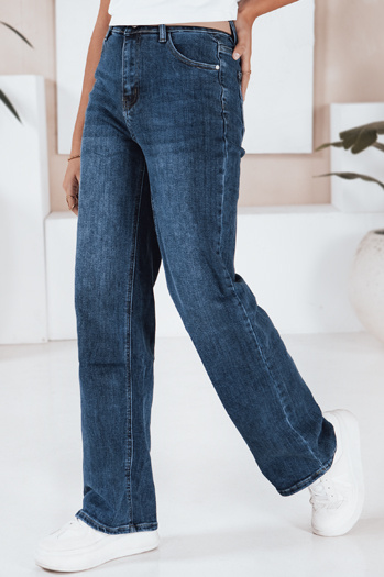 Jeansy damskie wide leg granatowe Dstreet UY2782