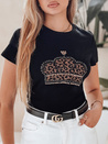T-shirt damski z koroną BLINGESSO czarny Dstreet RY2877