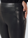 Legginsy damskie z eko skóry czarne Dstreet UY2736