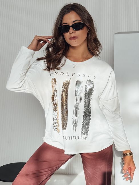 Bluzka damska oversize MODEZINE biała Dstreet RY2689