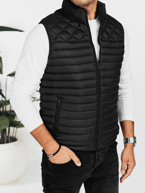 Kamizelka męska pikowana czarna Dstreet TX5076