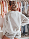 Bluza damska oversize z haftem serc MONLOVE szara Dstreet BY1508