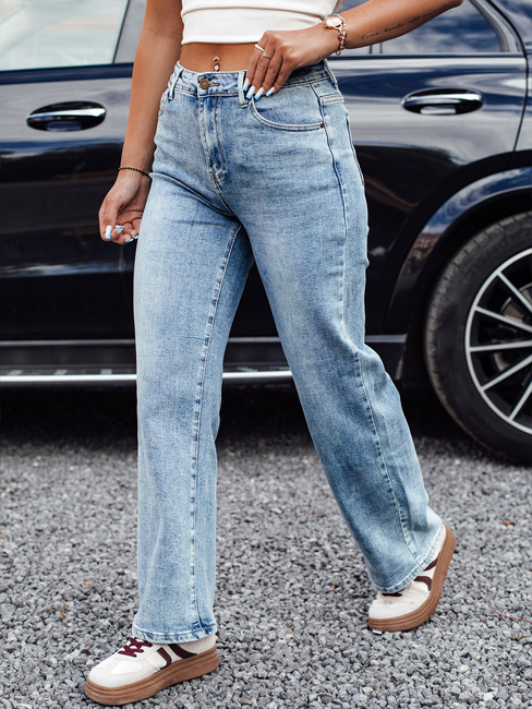 Spodnie jeansowe damskie JEANFLOW baggy jasnoniebieskie Dstreet UY2227