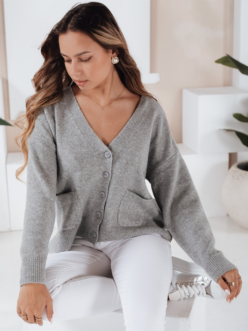 Damski kardigan SORELIE szary Dstreet MY2509