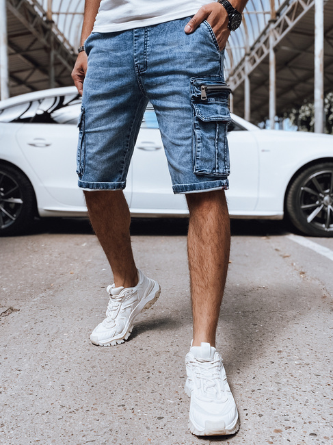 Spodenki męskie jeansowe bojówki granatowe Dstreet SX2410