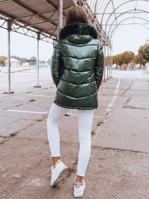 Kurtka zimowa damska pikowana PAGET zielona Dstreet TY2400