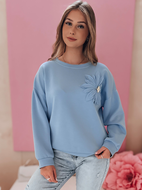 Bluza damska masełko oversize FLORINE błękitna Dstreet RY2764