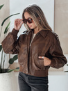 Kurtka skórzana damska bomberka brązowa Dstreet TY5219