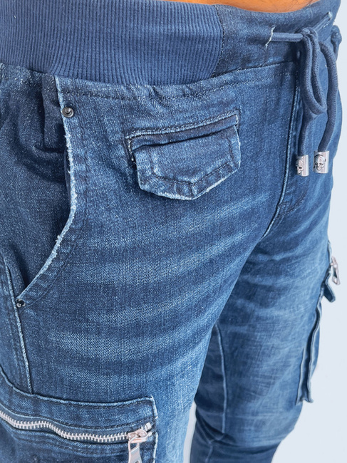 Joggery męskie jeansowe bojówki granatowe Dstreet UX3998