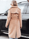 Płaszcz zimowy damski klasyczny trench kamelowy Dstreet NY0763