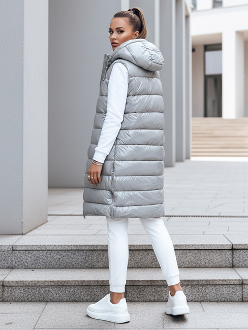 Kamizelka pikowana damska GANTINI srebrna Dstreet TY3744