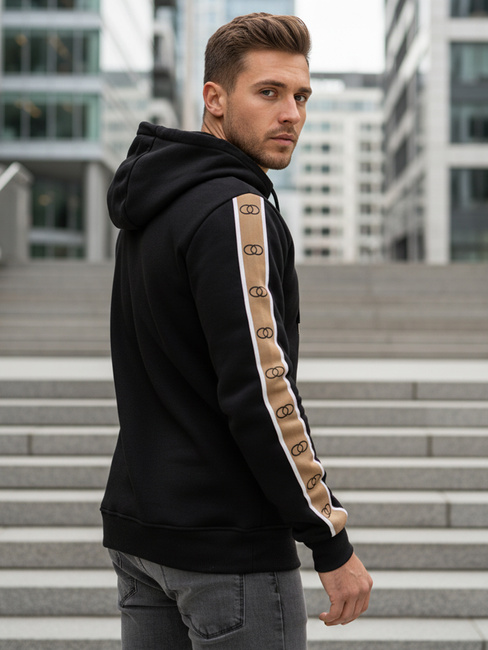 Bluza męska z kapturem czarna Dstreet BX5944