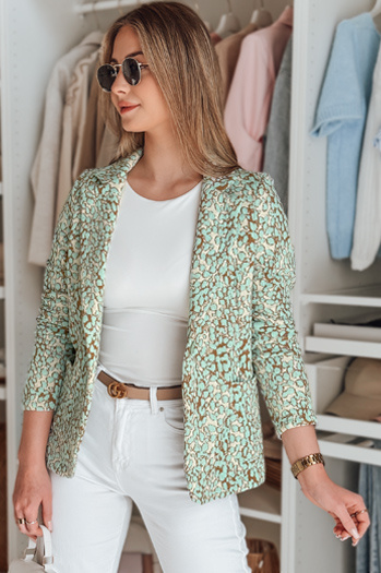 Marynarka damska taliowana MARABELL miętowa Dstreet PY0128