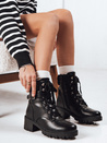 Botki damskie sznurowane damskie czarne Dstreet ZY1216