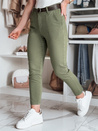 Spodnie damskie slim fit z paskiem TAIRONIK khaki Dstreet UY2547_1