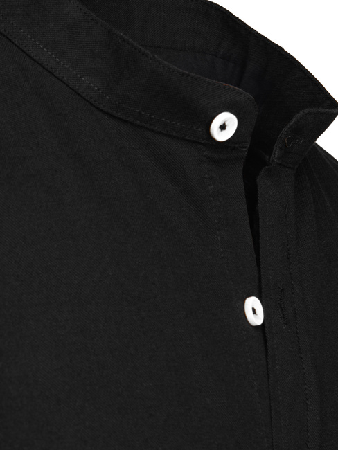 Koszula męska ze stójką z długim rękawem czarna Dstreet DX2637