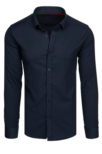 Koszula męska SLIM FIT elegancka gładka granatowa Dstreet DX2600