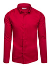 Koszula męska SLIM FIT elegancka gładka czerwona Dstreet DX2611