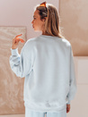 Bluza damska oversize z haftem DOGSWEETY niebieska Dstreet BY1479