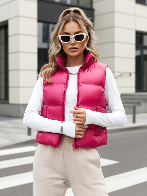 Sportowa kamizelka damska RASBERRY BUSH fuksja Dstreet TY3808