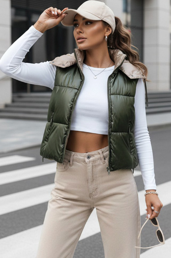 Kamizelka damska pikowana OSHE zielona Dstreet TY3704