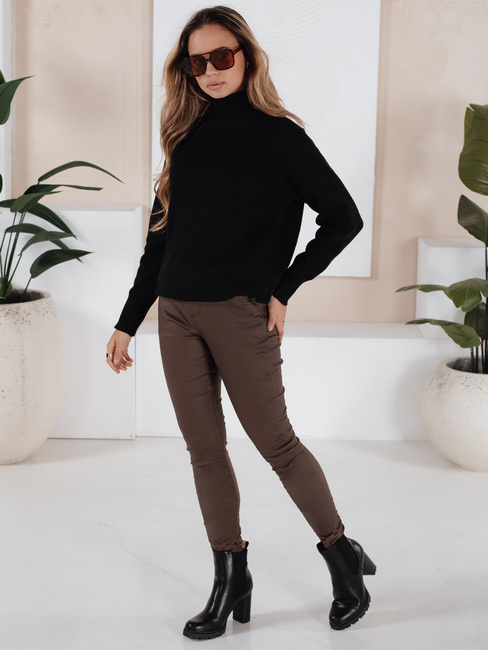 Spodnie damskie LIZZY brązowe Dstreet UY1782