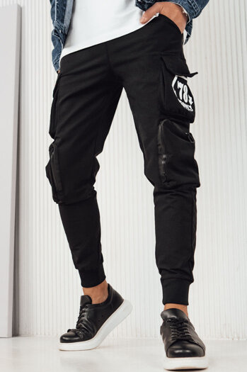Spodnie męskie bojówki czarne Dstreet UX4164