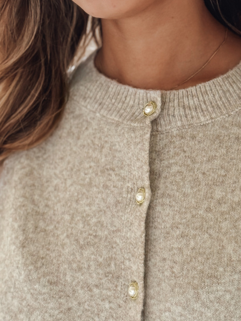 Damski sweter zapinany SELINA beżowy Dstreet MY2514