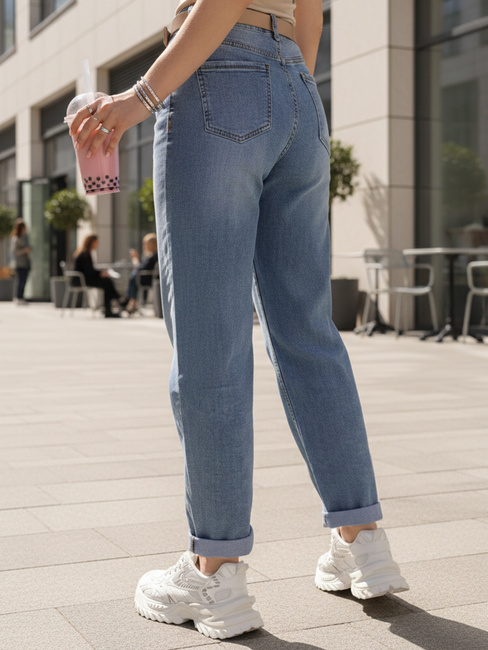 Spodnie damskie jeansowe baggy z paskiem Dstreet UY2887