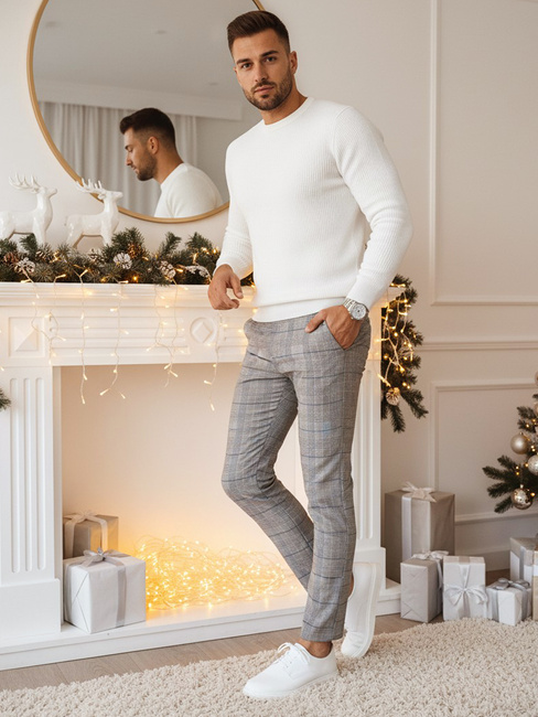 Spodnie męskie jasnoszare Dstreet UX4407z